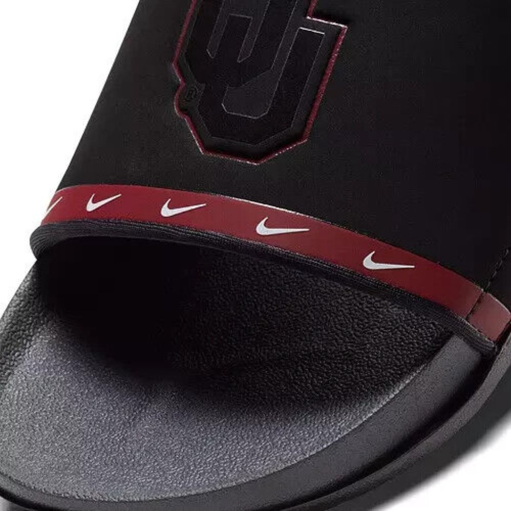 NIKE Oklahoma Sooners Offcourt Slide Sandals Black - Crimson VARIOUS SIZES NWT